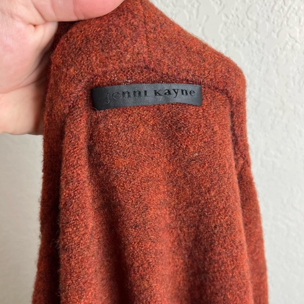 Jenni Kayne Sweater Coat Cardigan Burnt Rust Wool - Picture 7 of 10